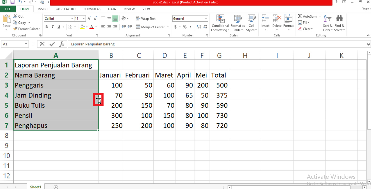 Cara Menggunakan Microsoft Excel Tutorial Dasar 2616